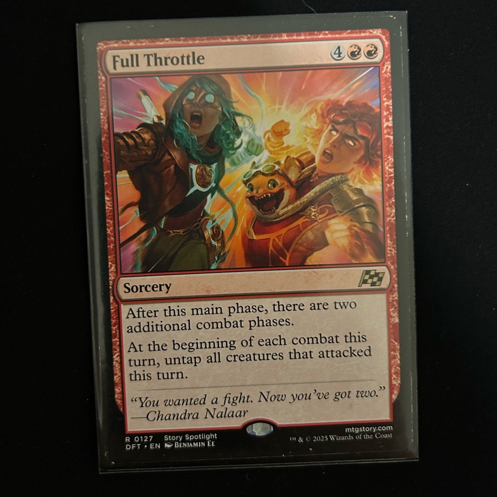 Full Throttle Rare Sorcery Magic Card.